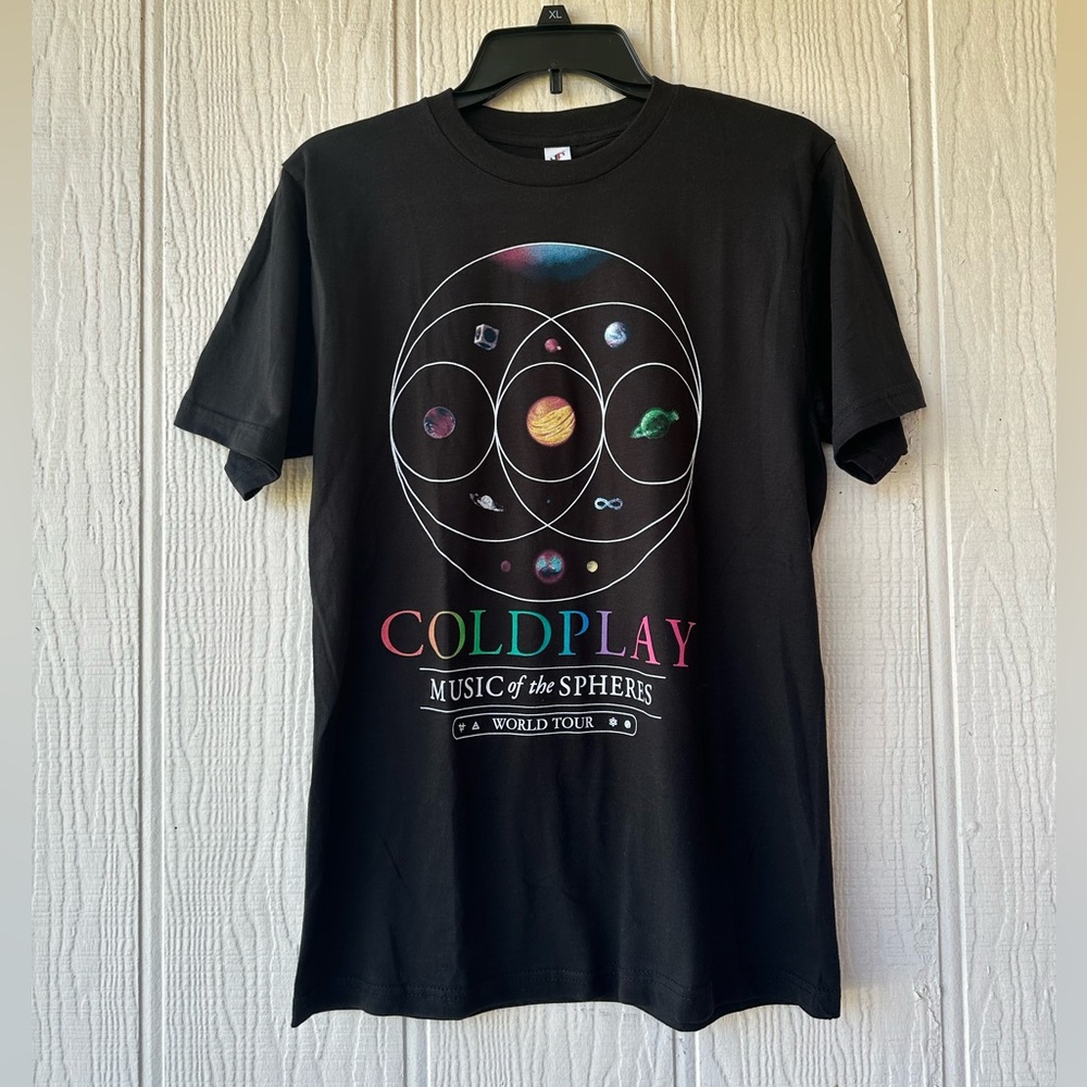 Coldplay Black Graphic Tee - Short Sleeve